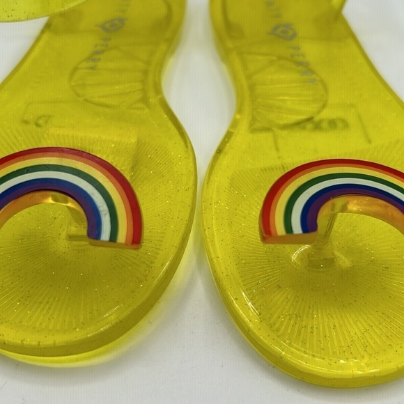 Katy Perry Yellow Rainbow Glitter Jelly Sandals Size 6 New without tags! - Picture 3 of 6